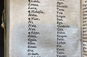 Libro impreso en 1610, Suiza, 100 palabras en Euskera